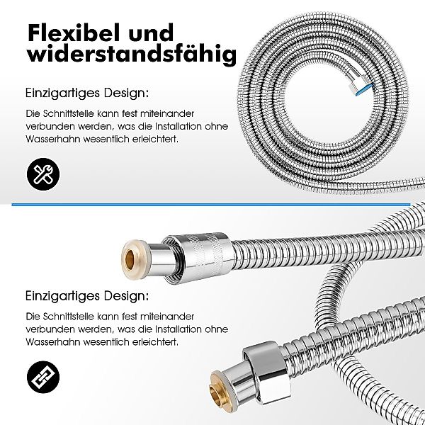 WILGOON Brauseschlauch 150/200cm Edelstahl mit Verdrehschutz günstig online kaufen