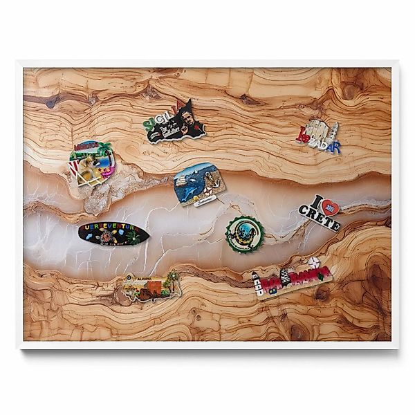 Tulup Magnettafel Reisemagnete Magnetboard Holzkonstruktion Mit Harz 80x60 günstig online kaufen