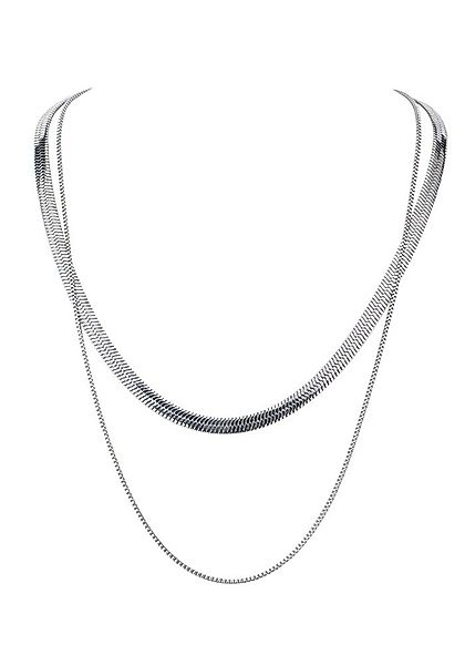 The Beauty House Edelstahlkette doppelreihige Halskette günstig online kaufen