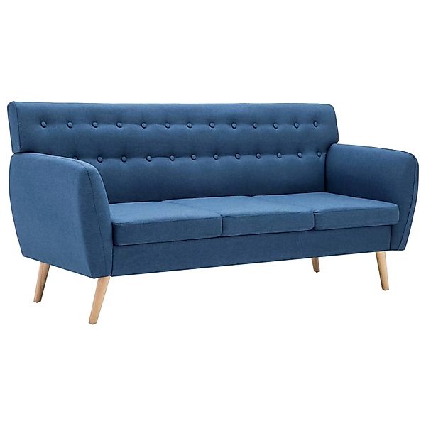 vidaXL 3-Sitzer-Sofa Stoff 172x70x82 cm Blau günstig online kaufen