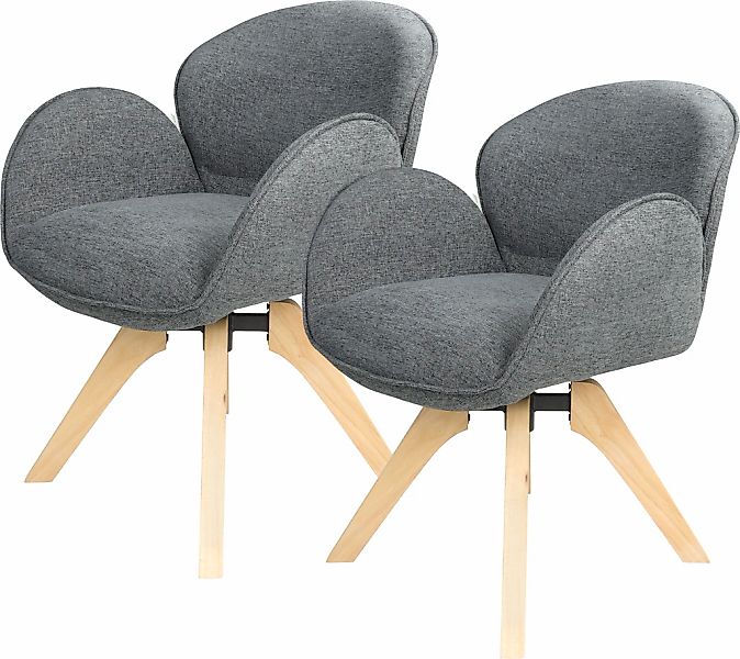 TOM TAILOR HOME Armlehnstuhl "WINGS ARMCHAIR" (Set) 2 Stk. Chenille mit Arm günstig online kaufen