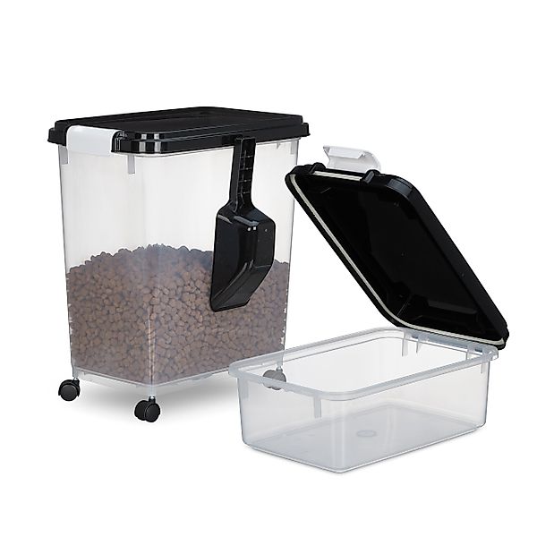 relaxdays Futterbehälter Hundefutter Aufbewahrungsbox 2er Set, günstig online kaufen