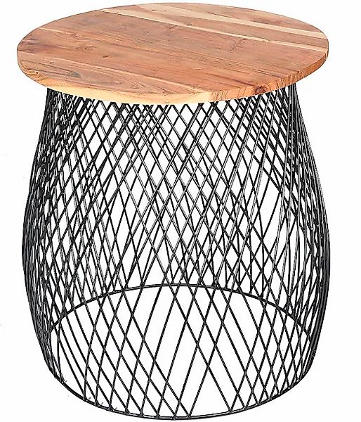 Ambiente Haus Beistelltisch »Urban rundes Beistelltisch käfig -H 50cm« 1 St günstig online kaufen