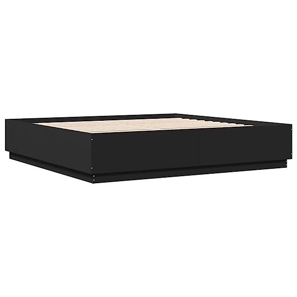 vidaXL Bettgestell Schwarz 200x200 cm Holzwerkstoff 3209675 günstig online kaufen