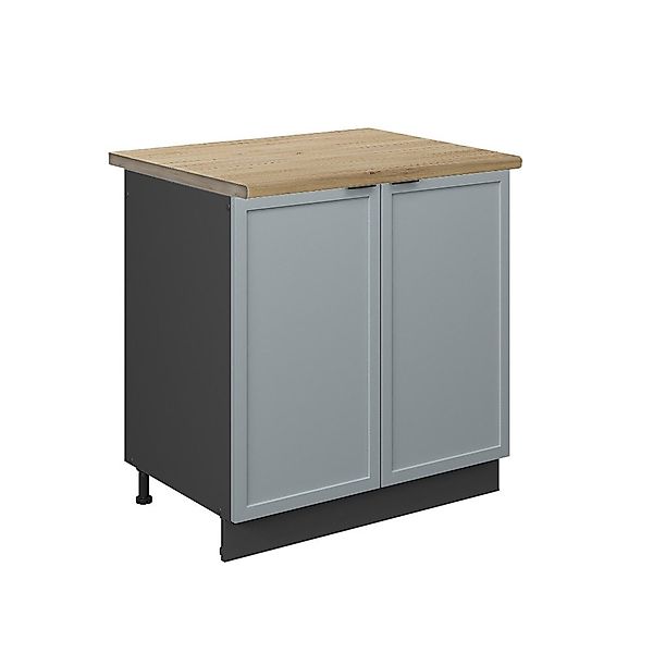 Vicco Spülenunterschrank Fame-Line, Hellblau-grau/Anthrazit, 80 cm, günstig online kaufen