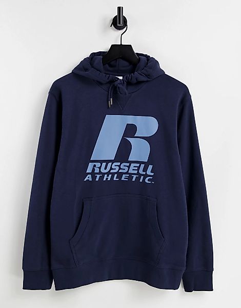 Russell Athletic – Kapuzenpullover zum Überziehen in Marineblau günstig online kaufen