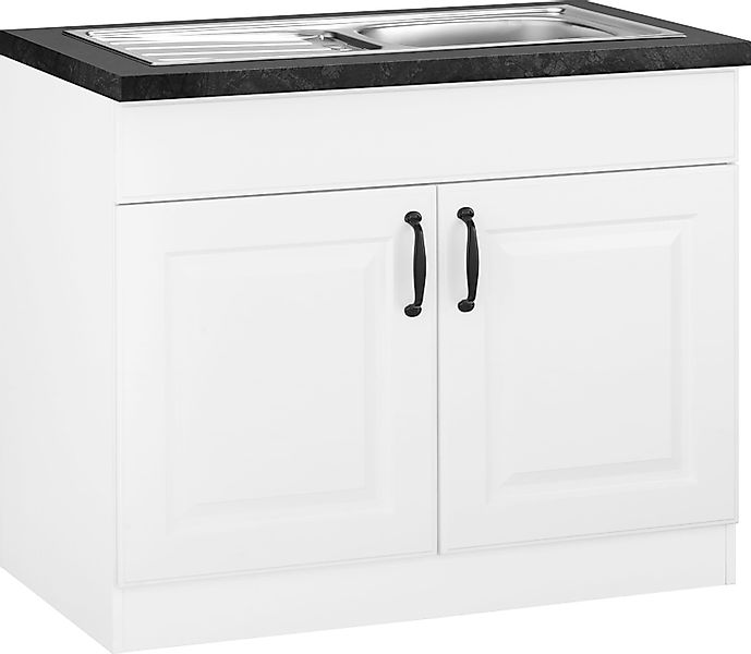 wiho Küchen Spülenschrank "Erla", 100 cm breit mit Kassettenfront günstig online kaufen
