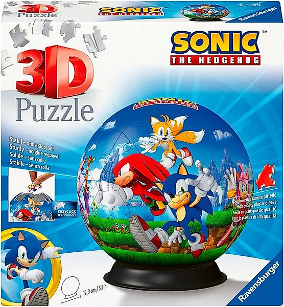 Ravensburger Puzzleball Sonic the Hedgehog, 72 Puzzleteile, Made in Europe günstig online kaufen