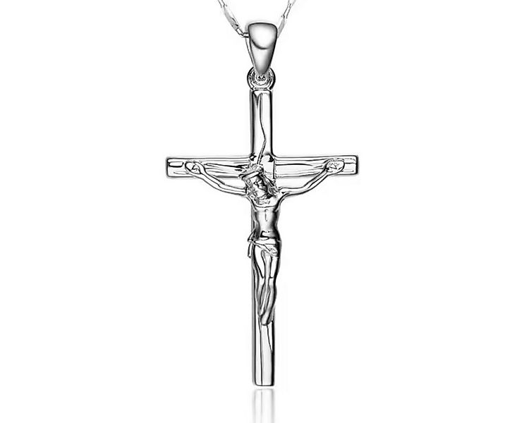ELLAWIL Kreuzkette Silberkette Halskette Damen Kette mit Jesus-Kreuz-Anhäng günstig online kaufen