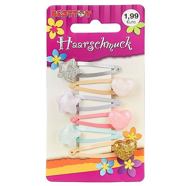 Besttoy Spielzeug-Frisierkoffer Besttoy - Haarschmuck Set - 6 Haarclips - S günstig online kaufen