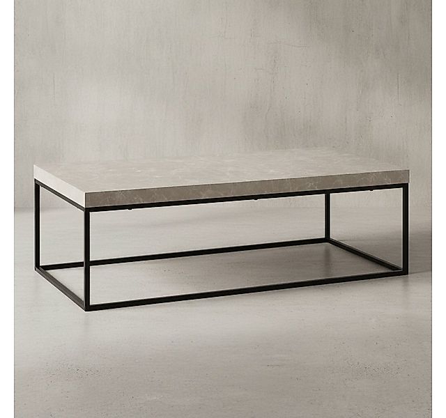 KADIMA DESIGN Couchtisch Couchtisch 120x60x38 cm Sandfarben Sofatisch in St günstig online kaufen