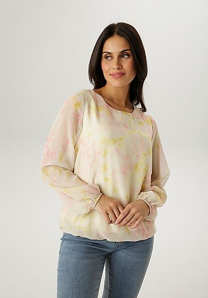 Aniston SELECTED Schlupfbluse mit modischen und frischen Batiklook - NEUE K günstig online kaufen