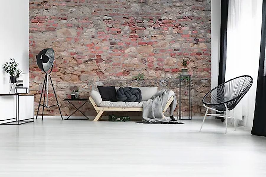 A.S. Création Vliestapete »Fototapete Alte Backsteinmauer Rot Beige Rustika günstig online kaufen