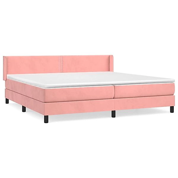 vidaXL Boxspringbett mit Matratze Rosa 200x200 cm Samt1376587 günstig online kaufen