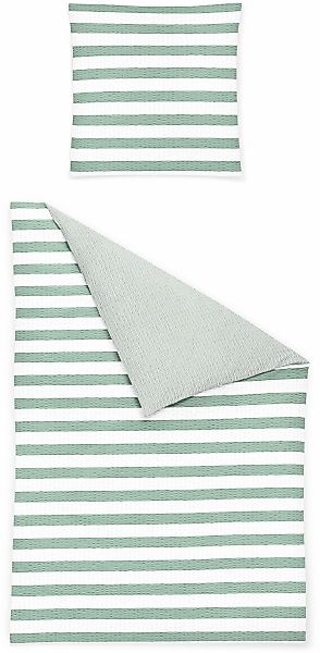 BIERBAUM Bettwäsche "3121" 2 Stk. tlg. Seersucker, 100 % Baumwolle, pflegel günstig online kaufen