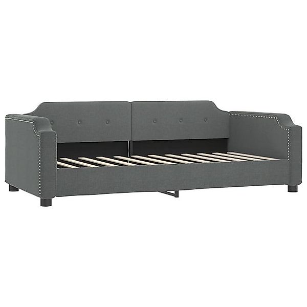 vidaXL Bettgestell, Tagesbett Dunkelgrau 100x200 cm Stoff günstig online kaufen