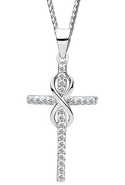 Limana Kreuzkette echt 925 Sterling Silber Kette mit Kreuz Anhänger Frauenk günstig online kaufen