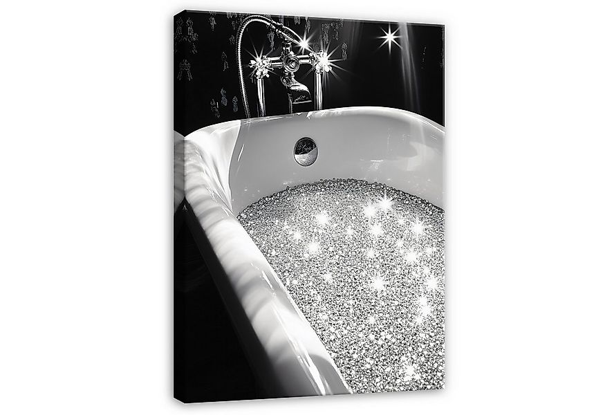 Wallarena Leinwandbild Badewanne Glitzer Badezimmer Modern Wandbilder Wand günstig online kaufen