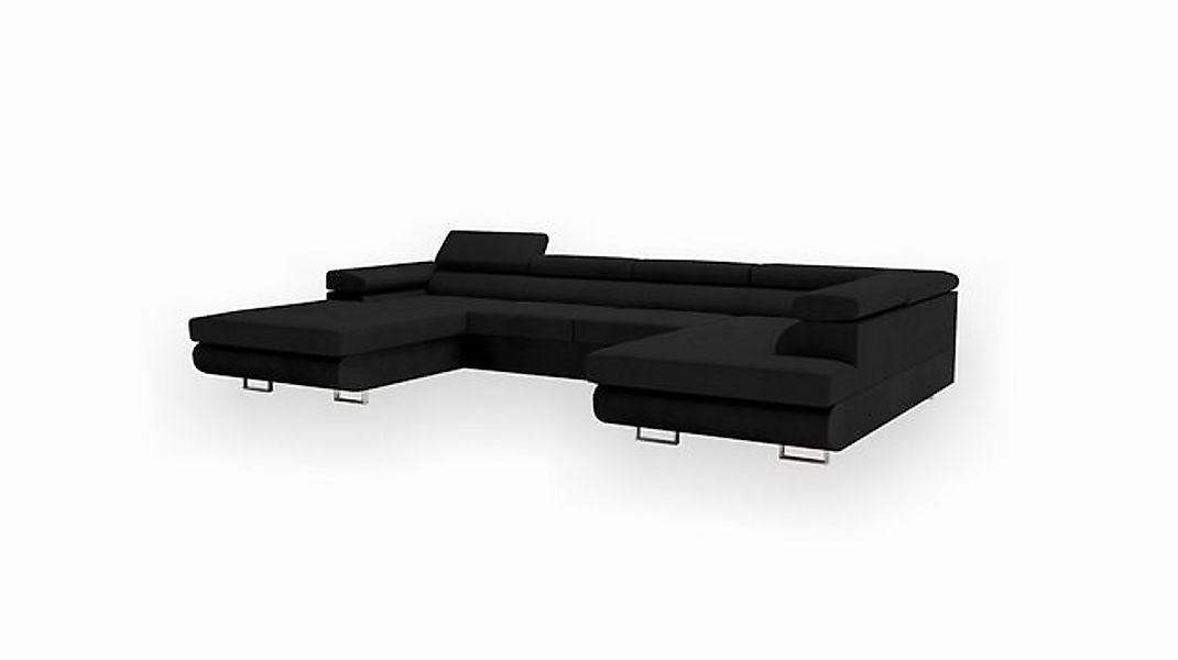 Goldstoff Wohnlandschaft RELAX U Ecksofa mit Schlaffunktion, Kunstleder & S günstig online kaufen