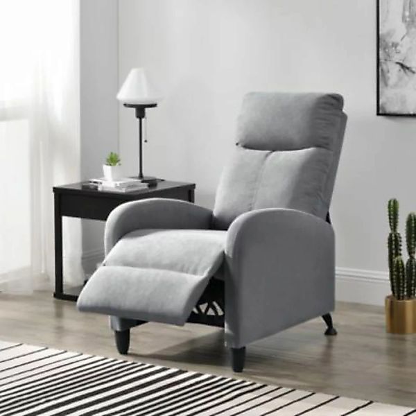 en.casa Polstersessel Relaxsessel mit verstellbarer Rückenlehne aus Kunstle günstig online kaufen