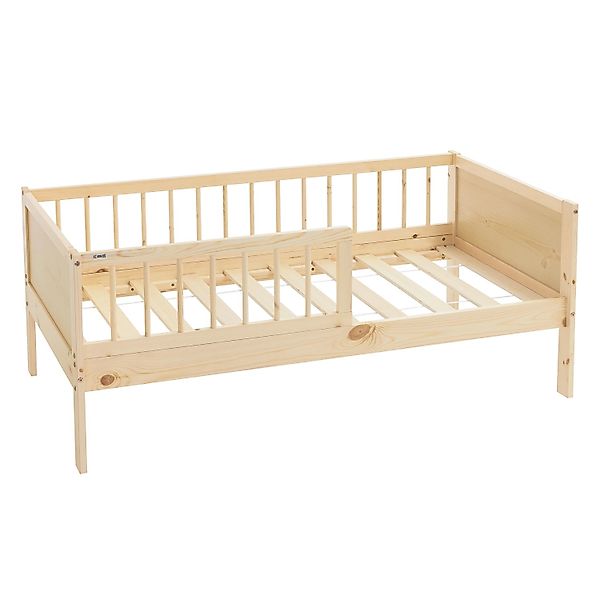 ML-Design Kinderbett 70x140 cm Natur mit Lattenrost Rausfallschutz günstig online kaufen