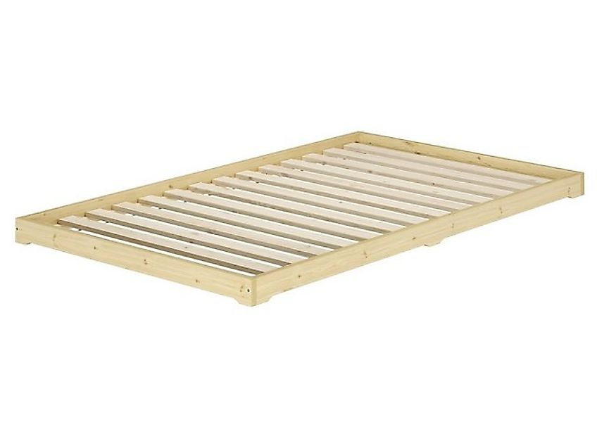 ERST-HOLZ Bett Futonbett Studentenbett 120 x 200 Fichte Massiv Extra Niedri günstig online kaufen