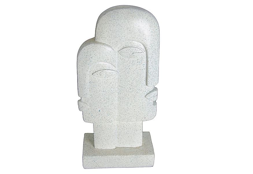 Goldbach Dekofigur Moderne Dekofigur Abstraktes Gesicht aus Polyresin Weiss günstig online kaufen