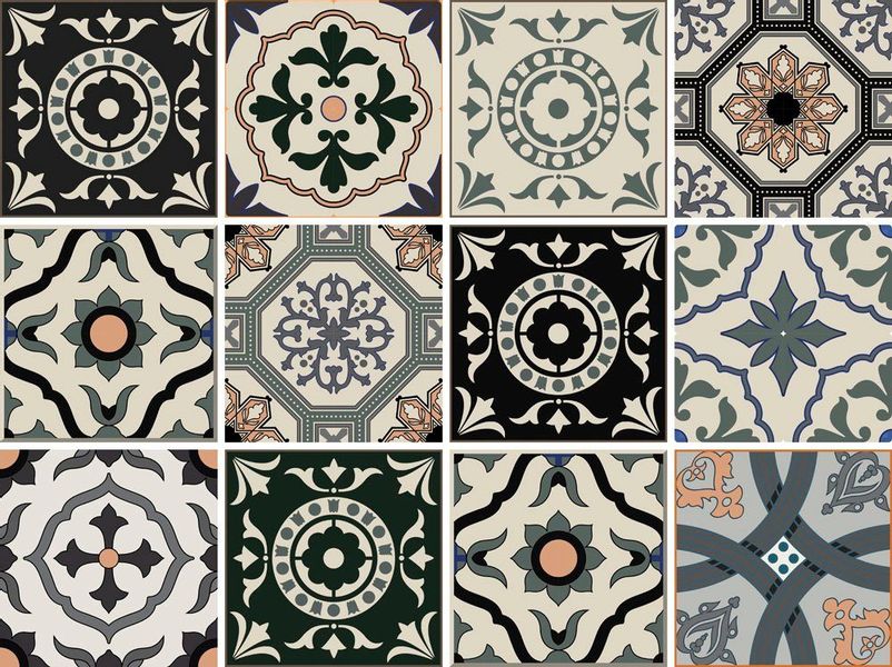 Home affaire Fliesenaufkleber Ornamente, Stickerfliesen, selbstklebend, günstig online kaufen