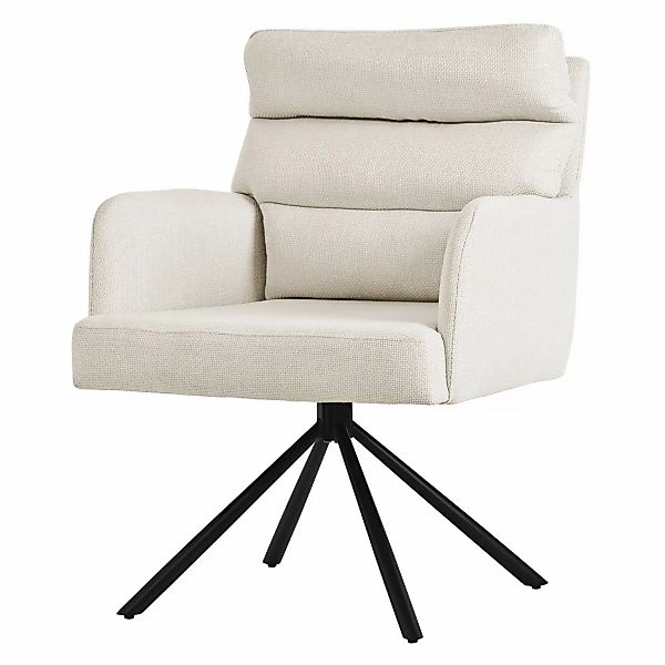 ML-Design Esszimmerstuhl Drehbar Beige mit Armlehne Rückenlehne Auto-Positi günstig online kaufen