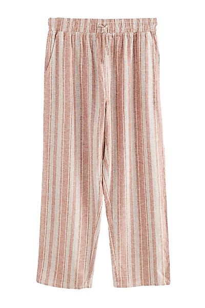 Next Pyjamahose Gestreifte Schlafanzughose aus Leinenmix-Gewebe günstig online kaufen