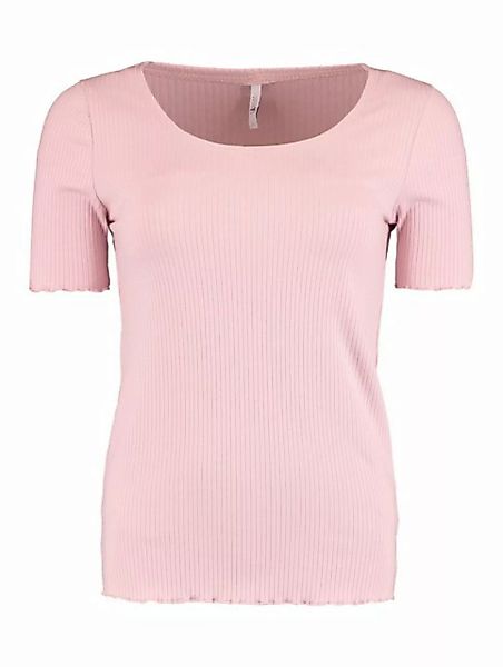 HaILY’S T-Shirt Top Halbarm Shirt Gerippt Rundhals Oberteil 7374 in Rosa günstig online kaufen
