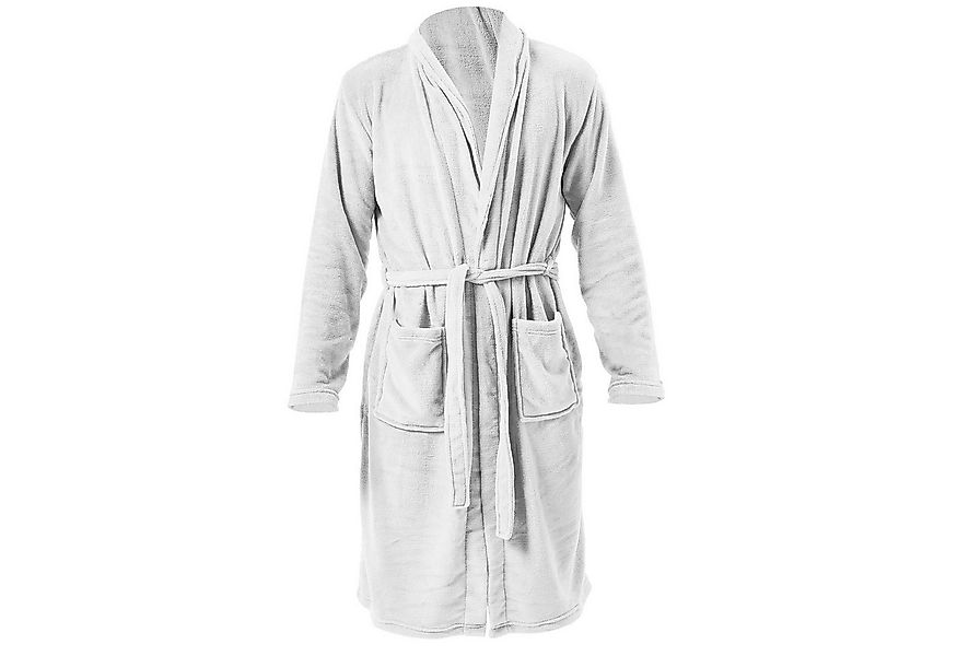 i@home Unisex-Bademantel Bademantel aus Korallenfleece Plüsch weich warm Mo günstig online kaufen