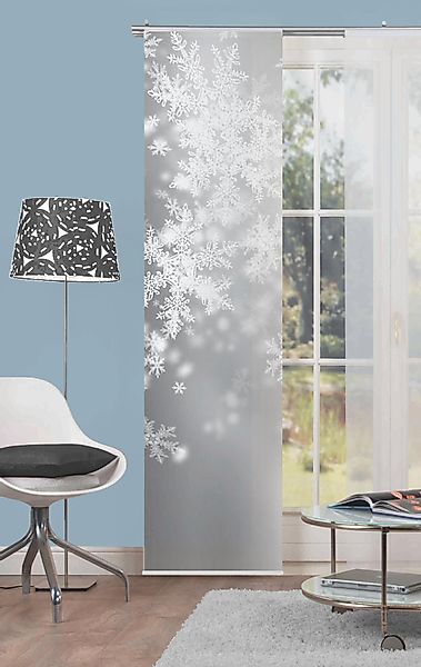 HOME WOHNIDEEN Schiebegardine "FLOCKE" Klettband 1 Stk. tlg. HxB: 245x60, i günstig online kaufen