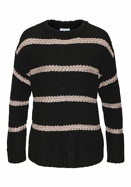 LASCANA Strickpullover mit Streifenmuster und Lurexgarn, Langarmpullover, c günstig online kaufen
