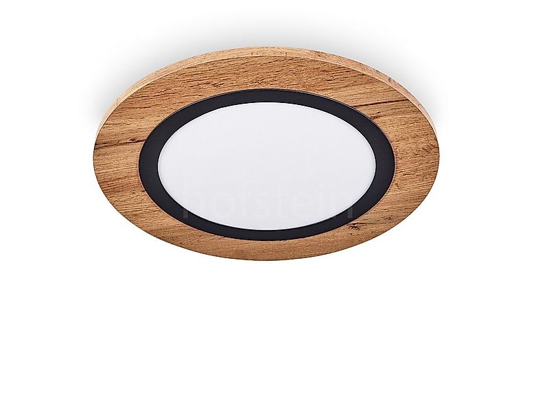 hofstein Deckenleuchte Deckenlampe aus Metall/MDF/Kunststoff in Schwarz/Hol günstig online kaufen