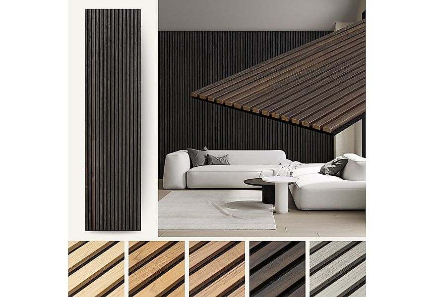 MTP Online-Shop GmbH Wandpaneel Eiche Schokobraun - 240x60cm, Schallabsorpt günstig online kaufen