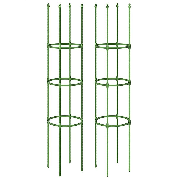 Costway Tomaten Rankhilfe 2er Set Pflanzenkäfig Grün 145 cm Hoch günstig online kaufen