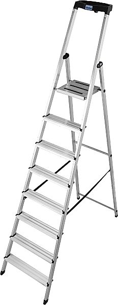 KRAUSE Stehleiter "Safety" Aluminium, 1x8 Stufen, Arbeitshöhe ca. 370 cm günstig online kaufen