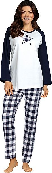 comtessa Pyjama Damen-Schlafanzug Single-Jersey Karo günstig online kaufen