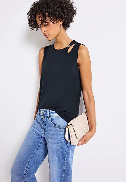 STREET ONE Tanktop aus elastischem Materialmix günstig online kaufen
