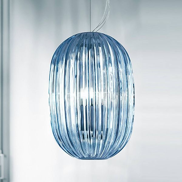 Foscarini Plass media Hängeleuchte E27, blau günstig online kaufen