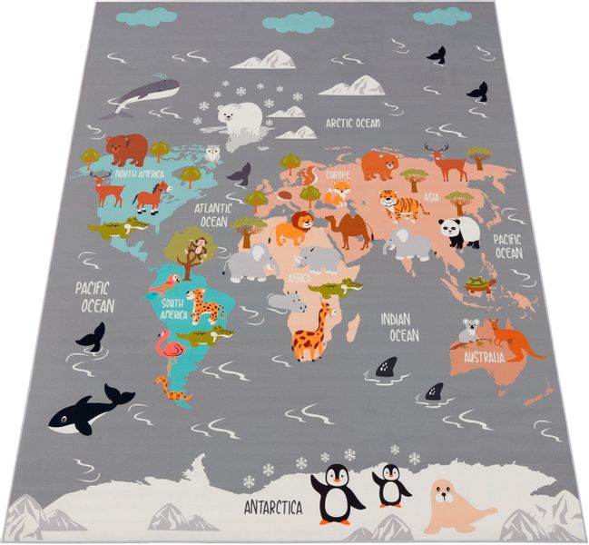 Paco Home Kinderteppich "Bino 581" rechteckig 4 mm Höhe Spielteppich, Motiv günstig online kaufen