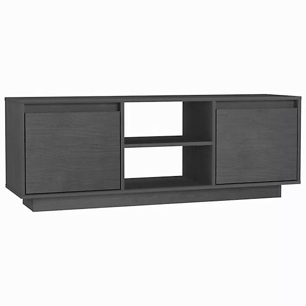 vidaXL TV-Schrank TV-Schrank Grau 110x30x40 cm Massivholz Kiefer Lowboard günstig online kaufen