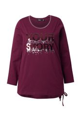 Ulla Popken Longsleeve Shirt Pailletten-Schriftzug Classic günstig online kaufen
