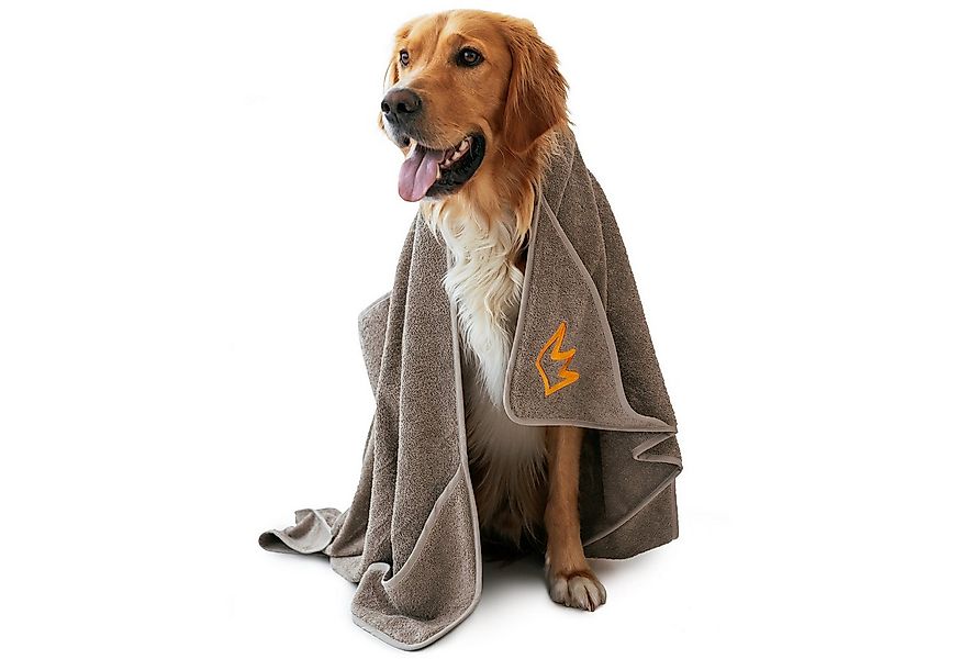 Rudelkönig Hundehandtuch aus Baumwolle, Hundehandtuch extra saugfähig mit T günstig online kaufen