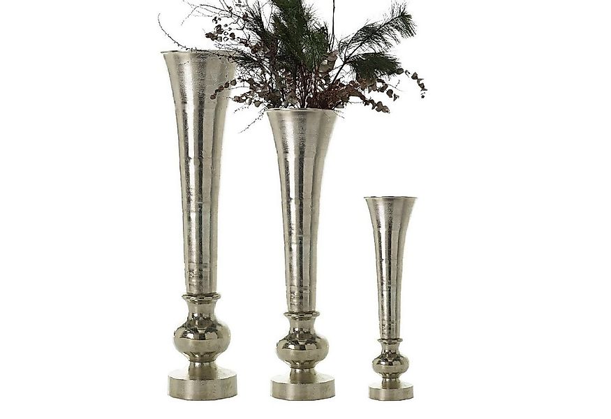 baario Bodenvase Bodenvase ROMA silber 70cm, hoch groß Aluminium Dekovase P günstig online kaufen