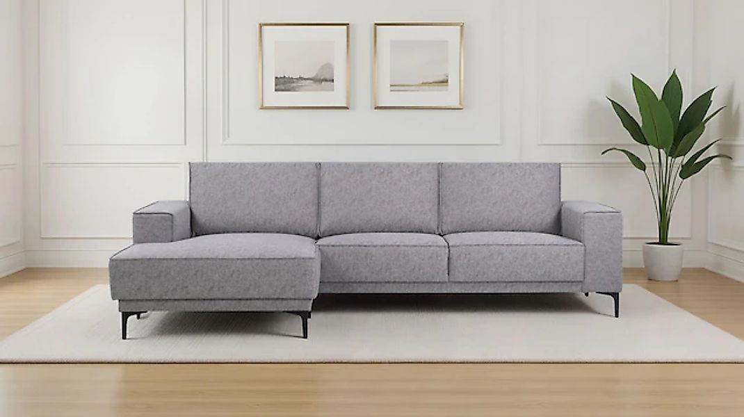 OTTO home Ecksofa »Polsterecke Oland, Struktur, Flachgewebe, Luxus-Microfas günstig online kaufen