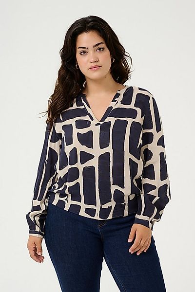 KAFFE Curve Langarmbluse Langarm-Bluse KCdiana Große Größen günstig online kaufen