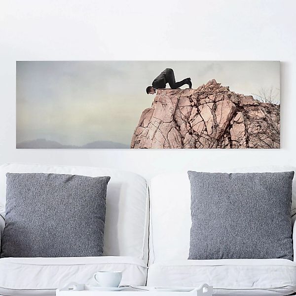 Leinwandbild Portrait - Panorama Gratwanderung günstig online kaufen