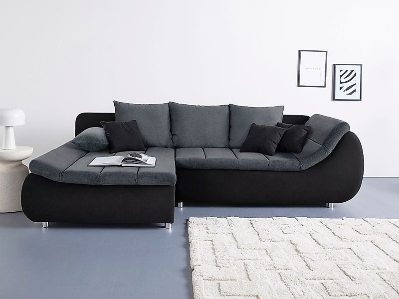 INOSIGN Ecksofa "Imola, elegant und modern, aktuelle Steppung im Sitz, bequ günstig online kaufen